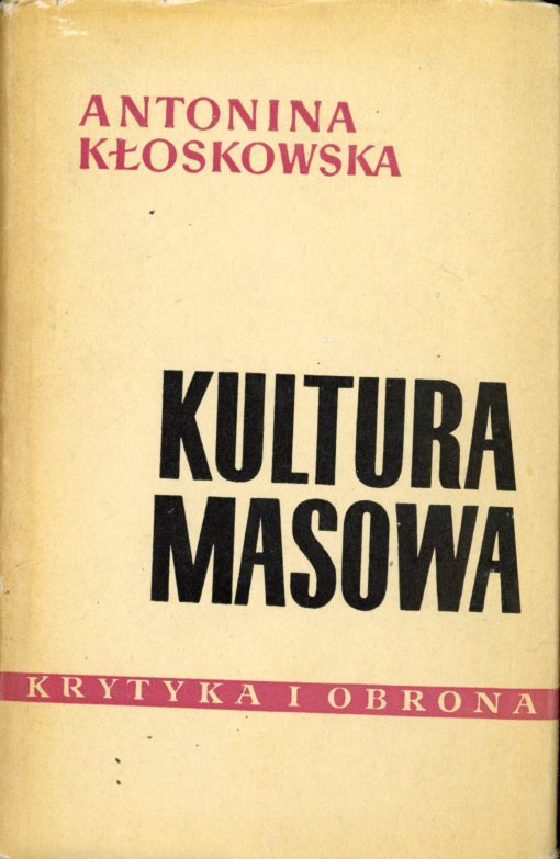 okładka książki KULTURA MASOWA