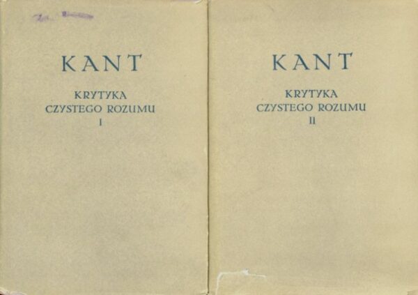 Okładki książek KRYTYKA CZYSTEGO ROZUMU Kanta