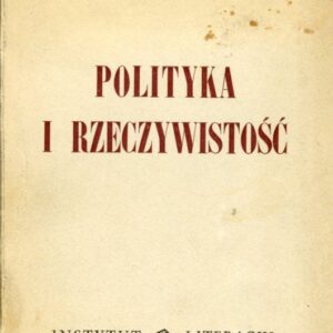 okładka książki POLITYKA I RZECZYWISTOŚĆ