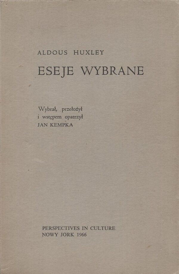 Okładka książki ESEJE WYBRANE Huxleya