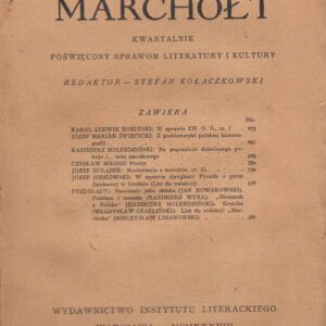 Okładka kwartalnika MARCHOŁT 1938