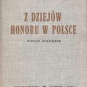 Okładka książki Z DZIEJÓW HONORU W POLSCE Michnika