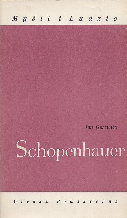 Okłądka książki SCHOPENHAUER Garewicza