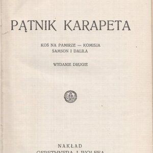 Strona tytułowa książki PĄTNIK KARAPETA