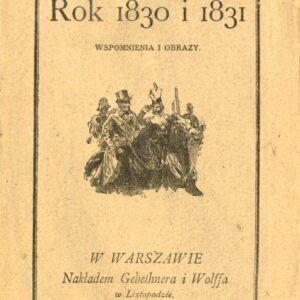 Okładka książki "ROK 1830 I 1831"