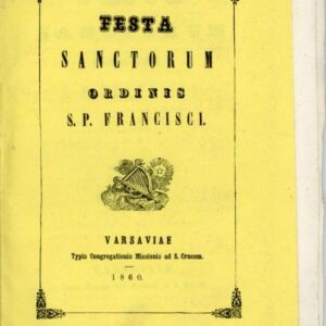Okładka książki "FESTA SANCTORUM ORDINIS S. P. FRANCISCI"