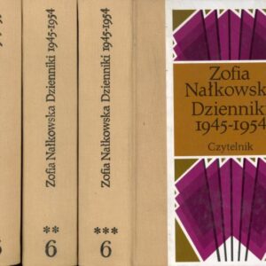 okładka książki Nałkowskiej DZIENNIKI 1945-1954. TOMY I-III; proj. Andrzej Heidrich