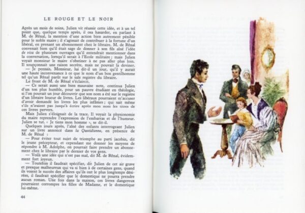 strona z książki LE ROUGE ET LE NOIR [CZERWONE I CZARNE]