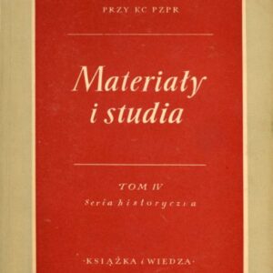 okładka publikacji "Studia i materiały"