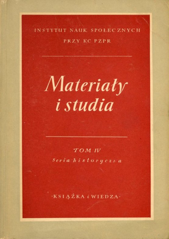 okładka publikacji "Studia i materiały"