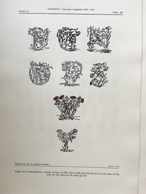 tablica z publikacji POLONIA TYPOGRAPHICA SAECULI SEDEMICI. TOM VIII. ALEKSANDER AUGEZDECKI