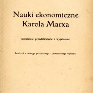 strona tytułowa książki NAUKI EKONOMICZNE KAROLA MARKSA