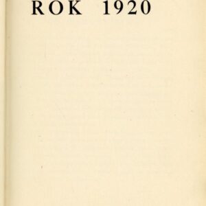 strona tytułowa londyńskiego wydania książki ROK 1920 Piłsudskiego