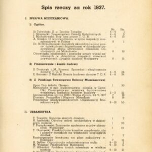 miesięcznik DOM OSIEDLE MIESZKANIE - rocznik 1937