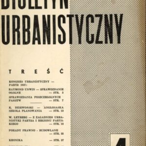 okładka BIULETYN URBANISTYCZNY 1937/4