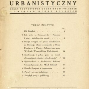 okładka BIULETYN URBANISTYCZNY 1936/1