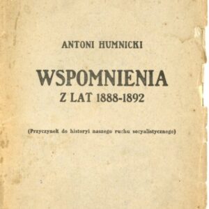 okładka książki WSPOMNIENIA Z LAT 1888-1892